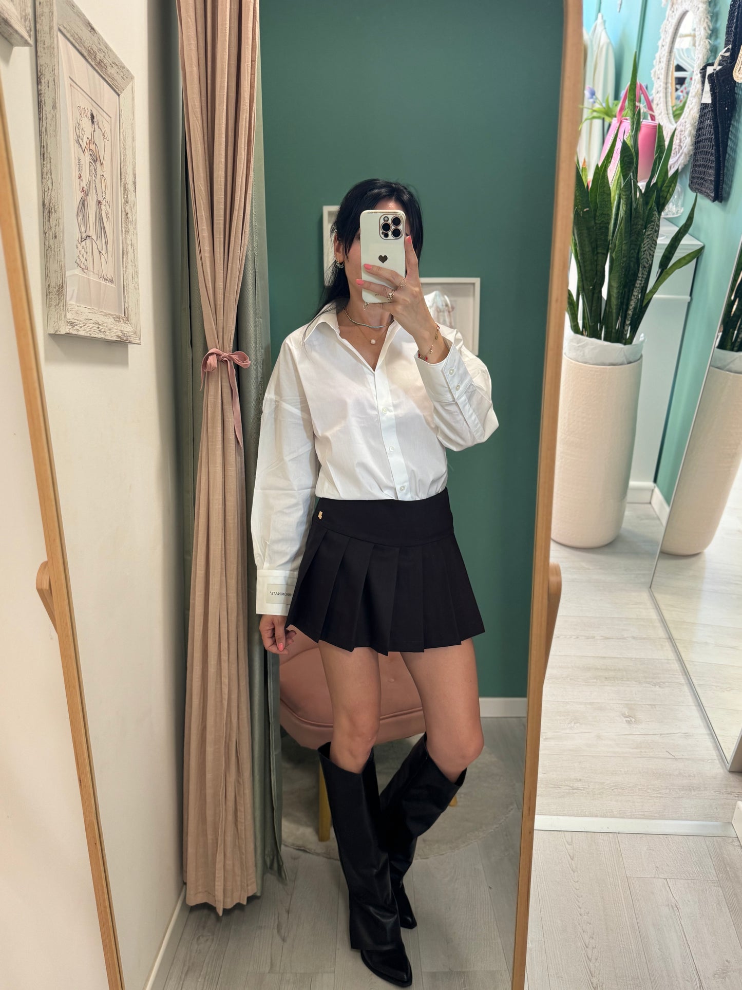HINNOMINATE - Gonna pantaloncino con pieghe