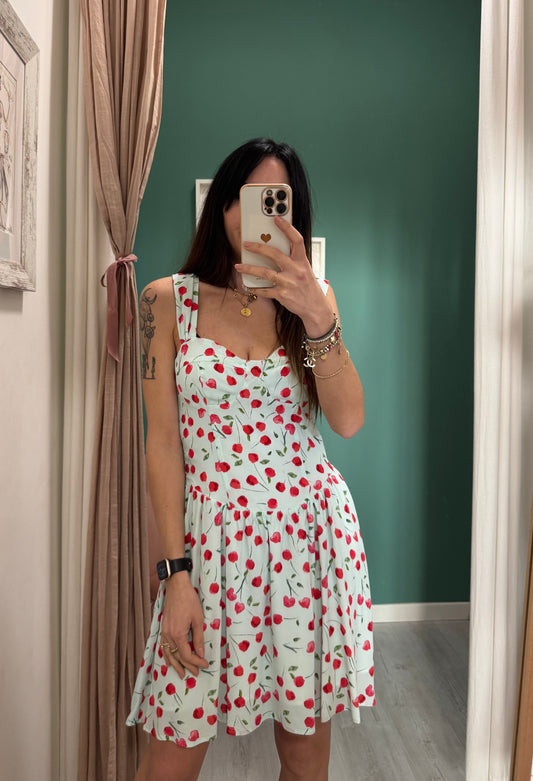 MAR DE MARGARITAS - Abito CLAIRE corto in crepe con scollo a cuore