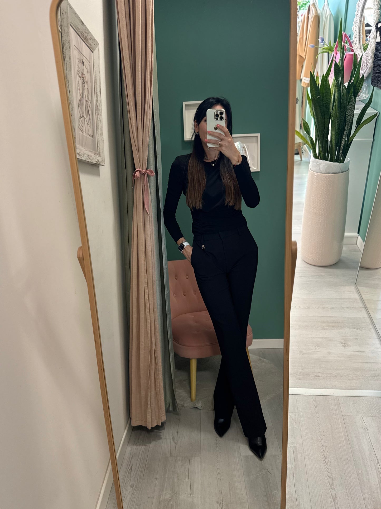 RELISH - Pantalone "Cloes" nero con tasche