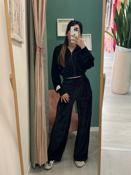 HINNOMINATE - Pantalone in ciniglia con pences