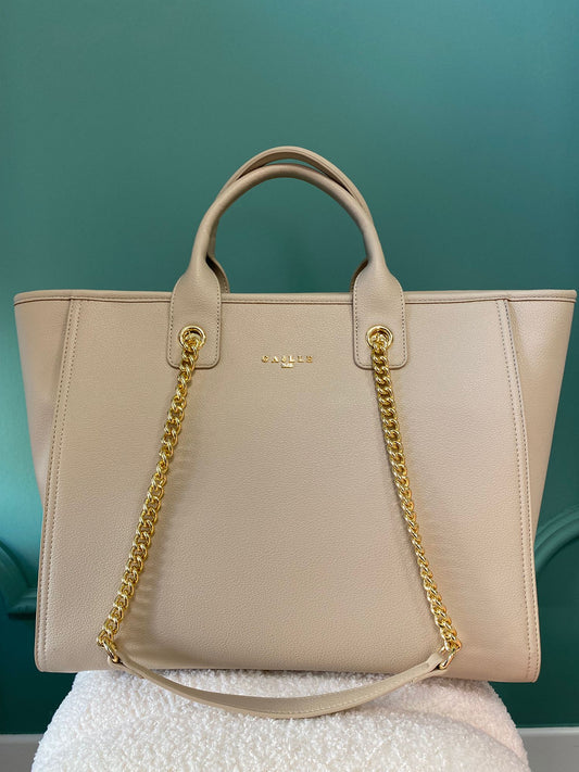 GAELLE - Borsa shopper con logo in metallo