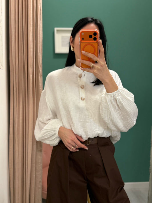 DIXIE - Camicia con bottoni gioiello