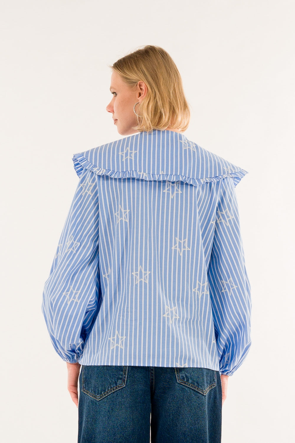 KONTATTO - Camicia collo rouches